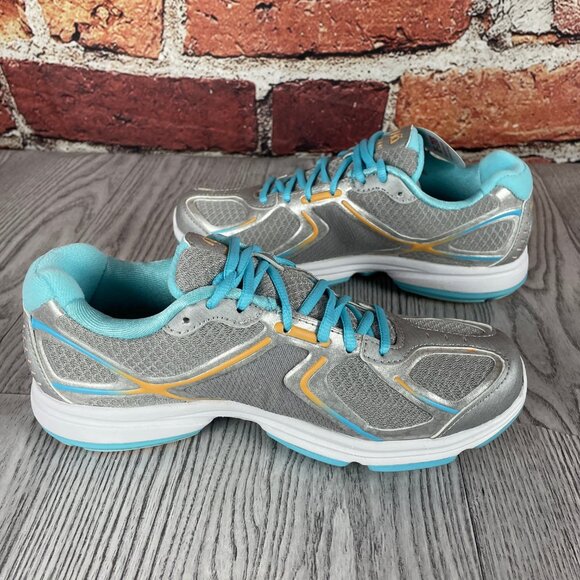 Ryka Women's Devotion, Chrome Silver/Nirvana Blue/Tangerine Orange, 5 M US - Picture 2 of 5